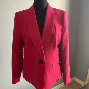 Cranberry color Kasper lightweight blazer